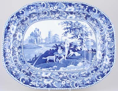 Meat Dish or Platter with tree and well c1820
